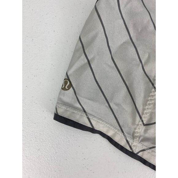 Women Lululemon Shake & Break stripe athletic performance running shorts 4 - Picture 3 of 5